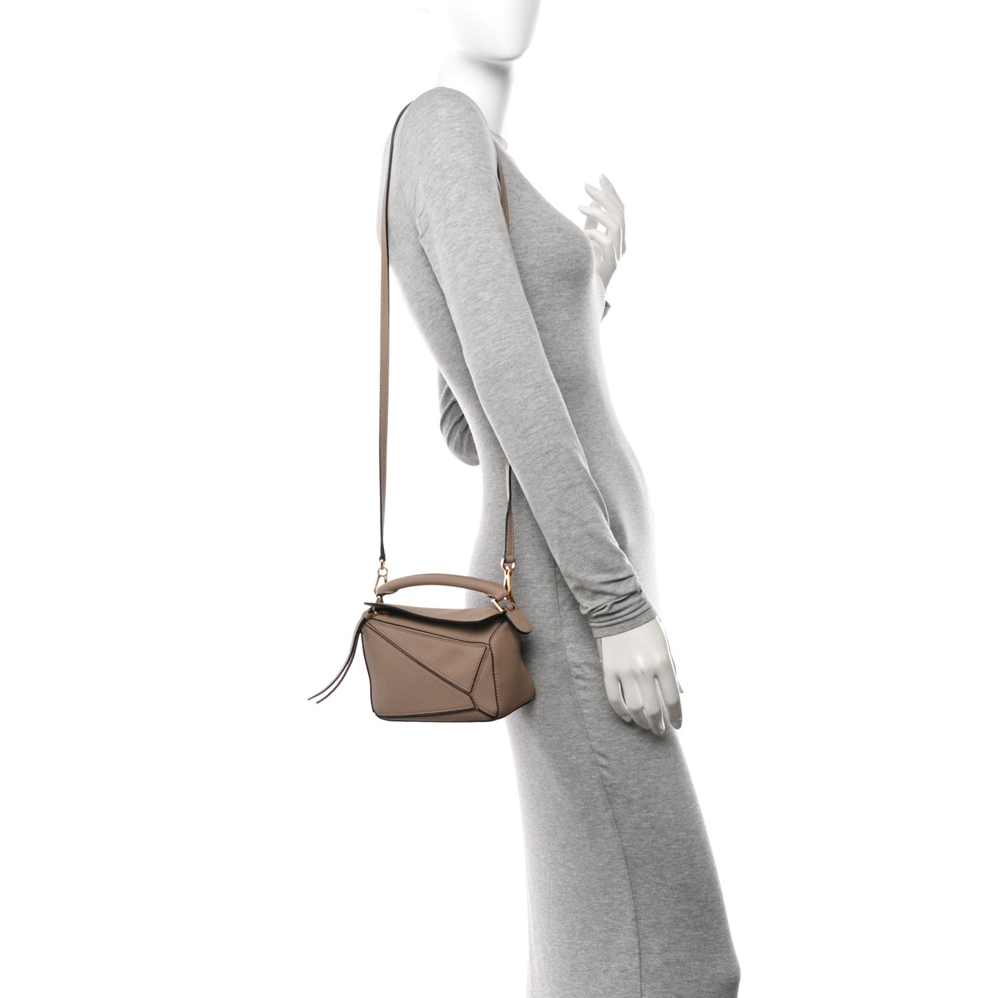 Calfskin Mini Puzzle Bag Sand