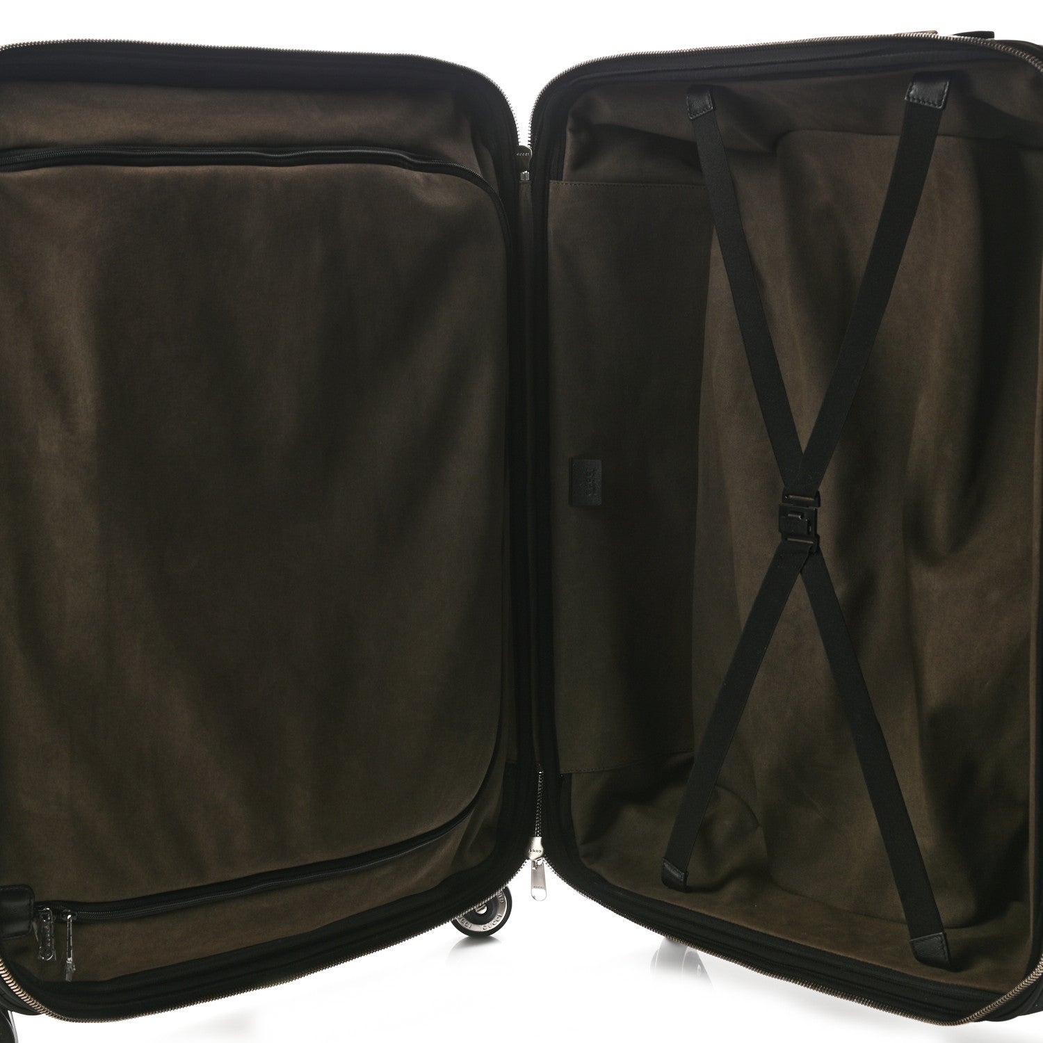 Gucci GG Supreme Monogram Four Wheel Suitcase Black 4 of 11