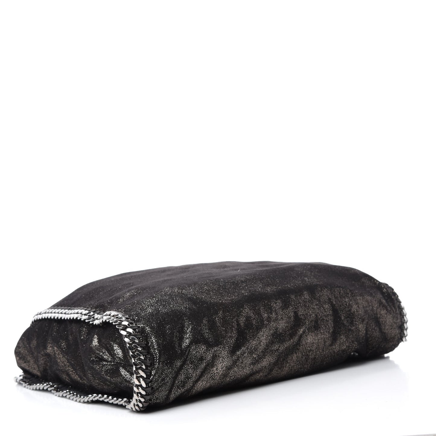 Metallic Shaggy Deer Big Falabella Tote Black