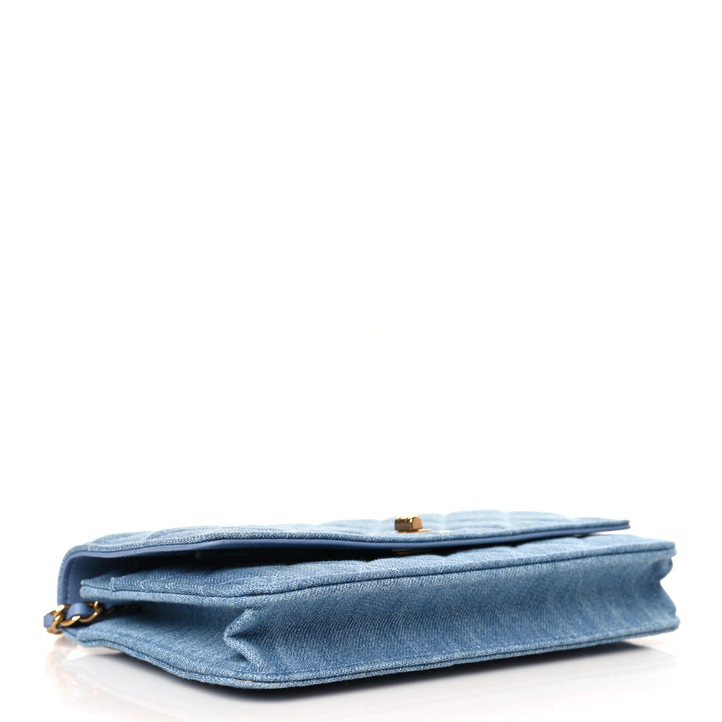 Denim Quilted Reissue Wallet On Chain WOC Blue