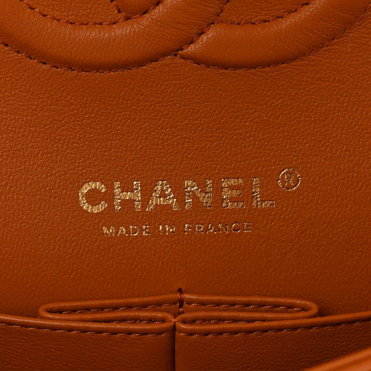 Caviar Quilted Medium Double Flap Light Brown