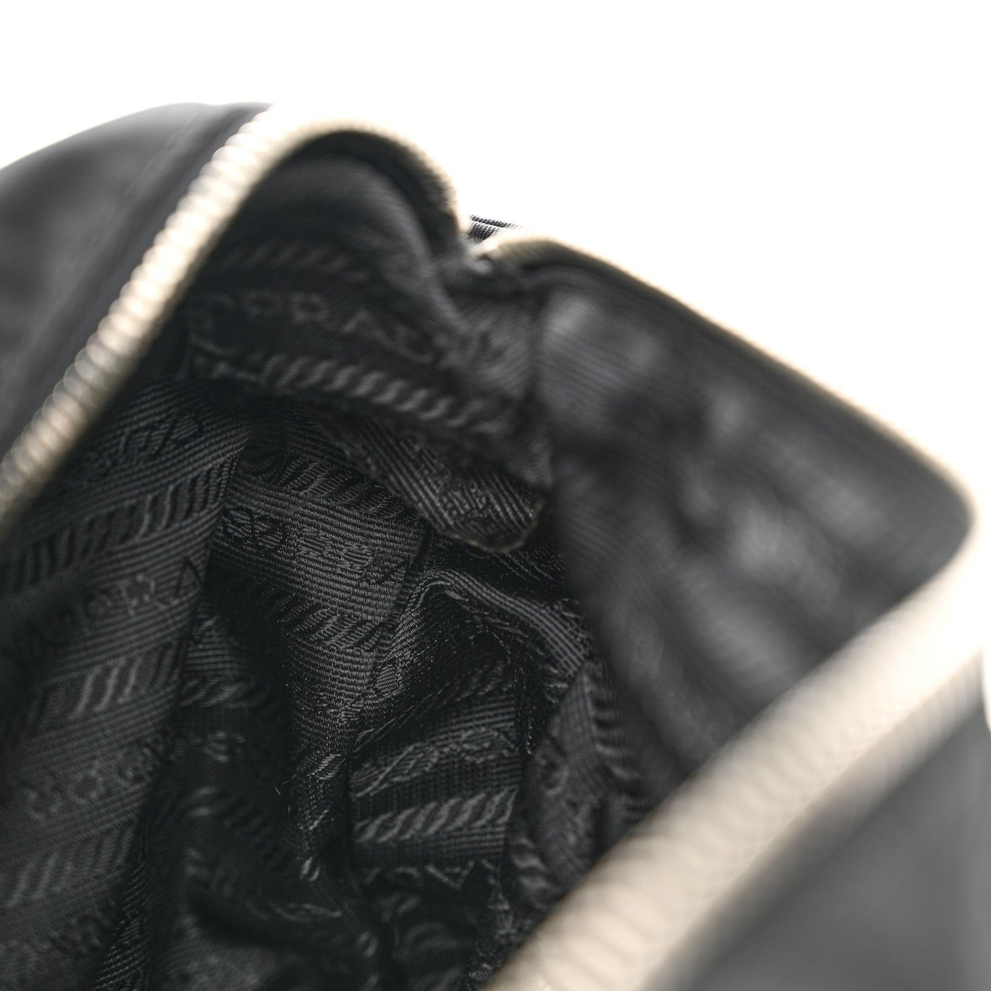 Nylon Zip Tote Bag Black