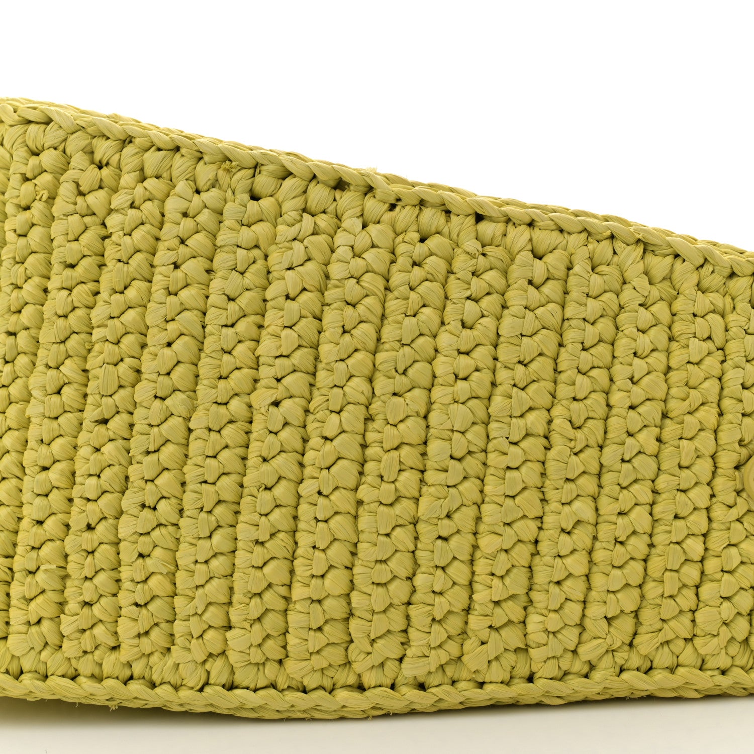 Prada Yarn Raffia Effect Crochet Triangle Shoulder Bag Cedro 10 of 11