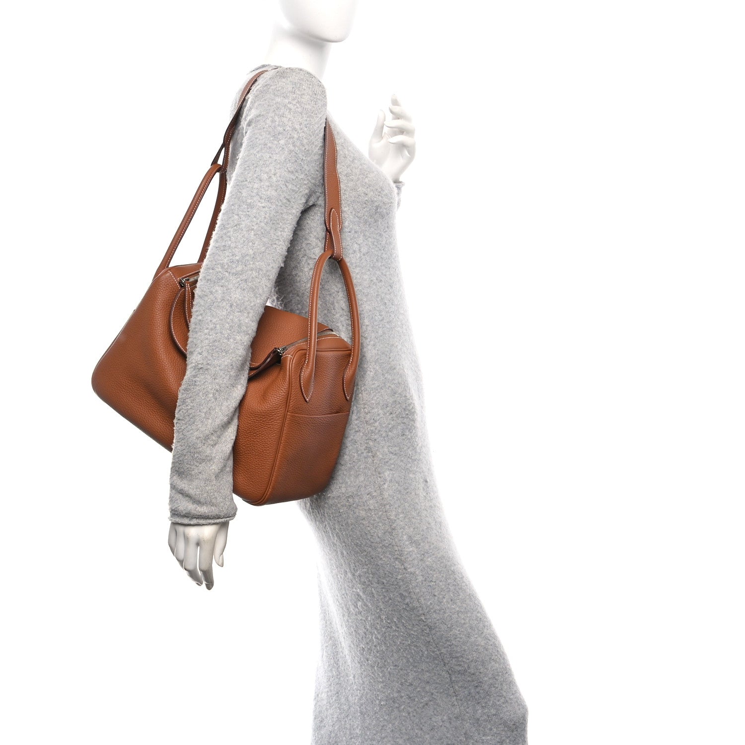 Hermes Taurillon Clemence Lindy 30 Gold 3 of 10