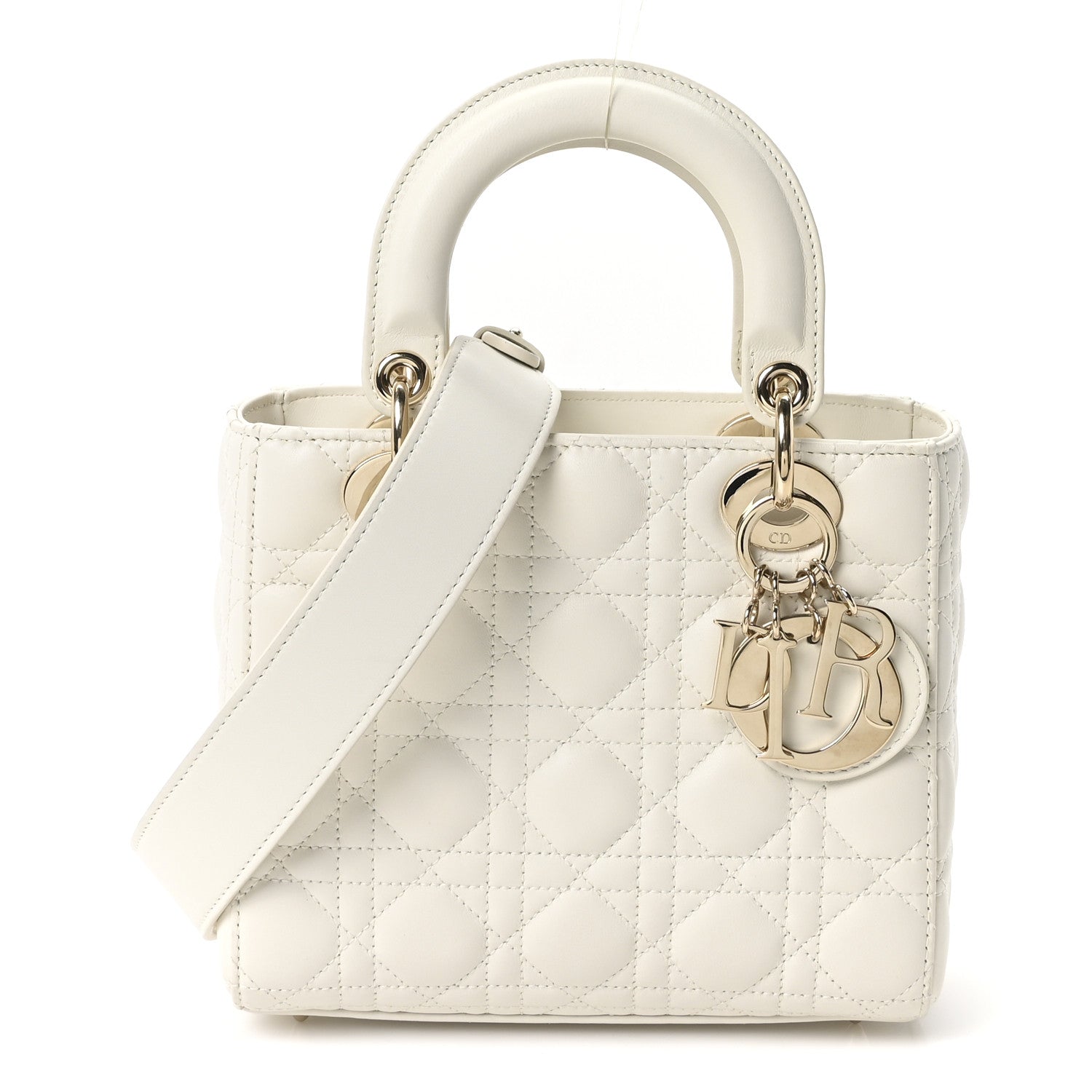 Lady Dior My ABCDior バッグ スモール ホワイト Christian Dior Lambskin Cannage Small My ABCDior Lady Dior White