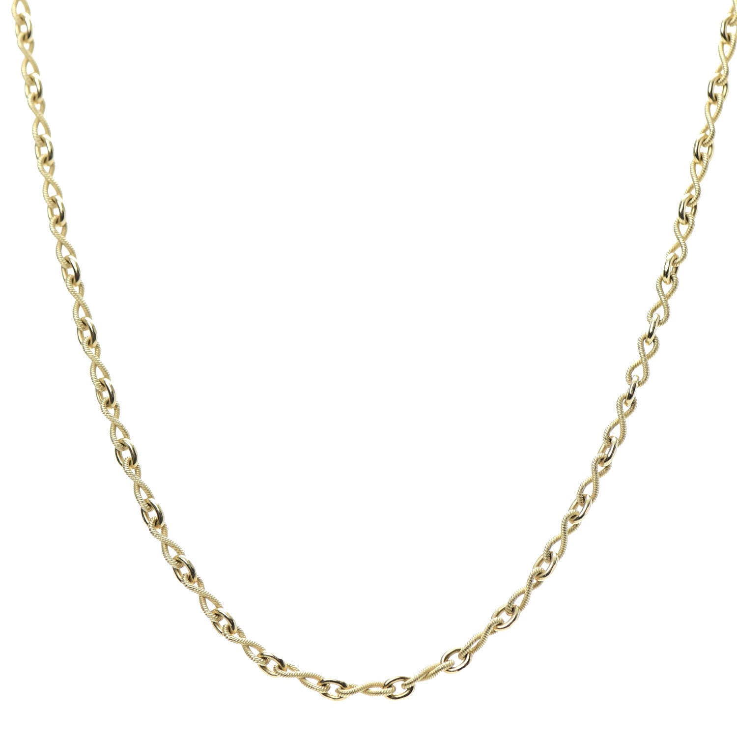 Tiffany 18K Yellow Gold Infinity Link Chain Necklace 659356