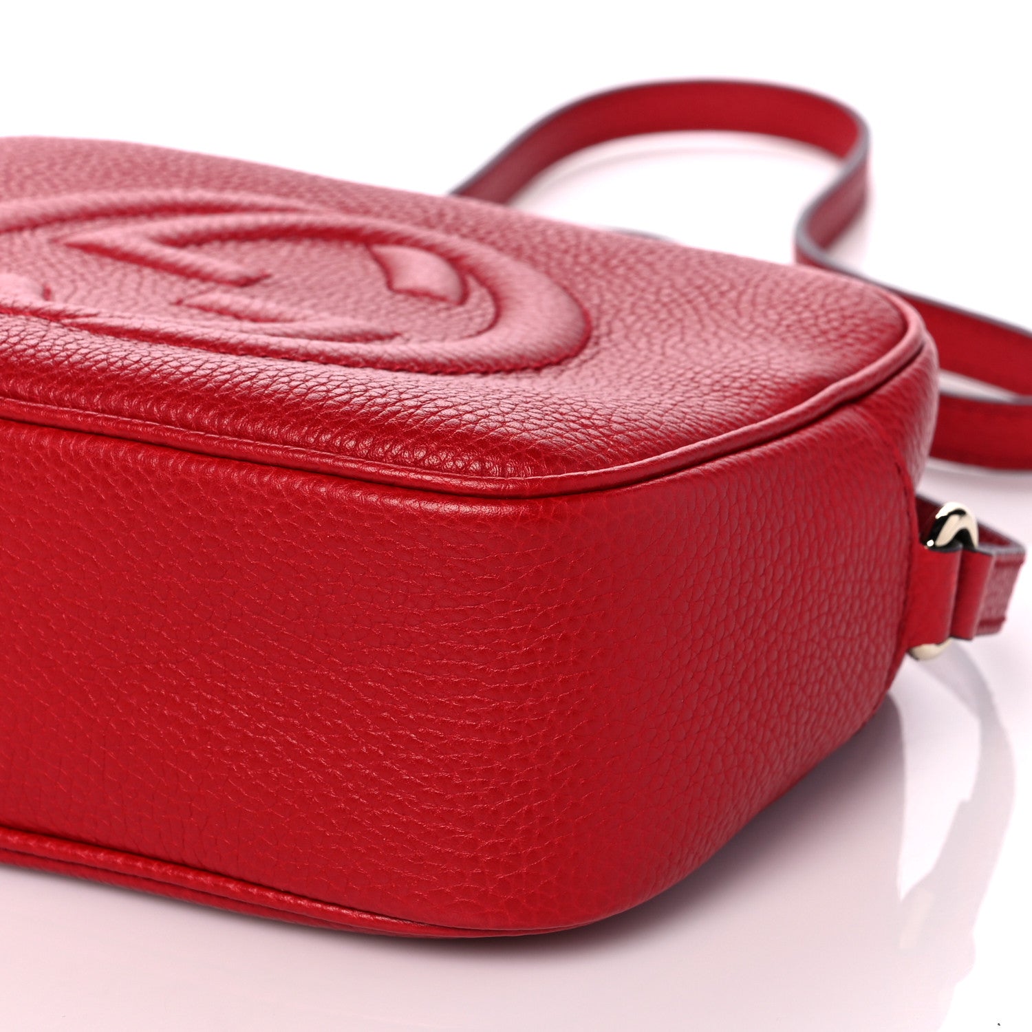 Gucci Pebbled Calfskin Small Soho Disco Bag Tabasco Red 11 of 13