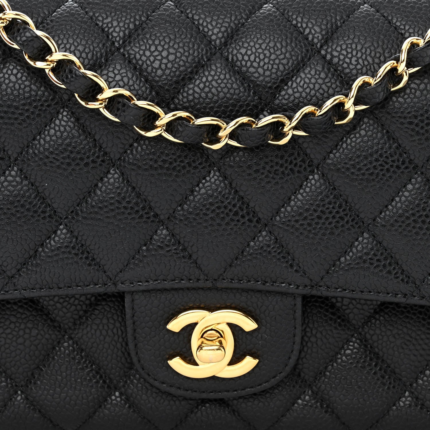 Chanel Caviar Quilted Medium Double Flap Black 8 of 11