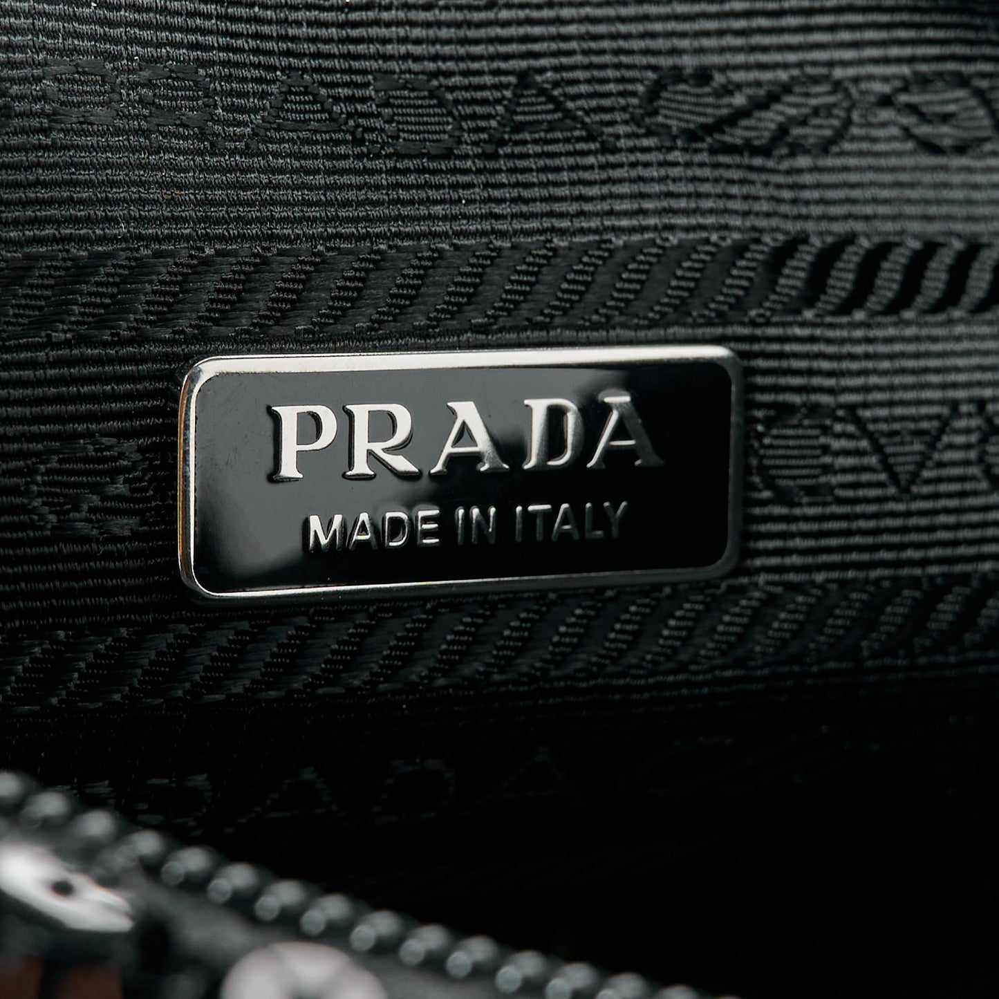 Paillettes Sequin Mini Re-Edition 2000 Bag Black White