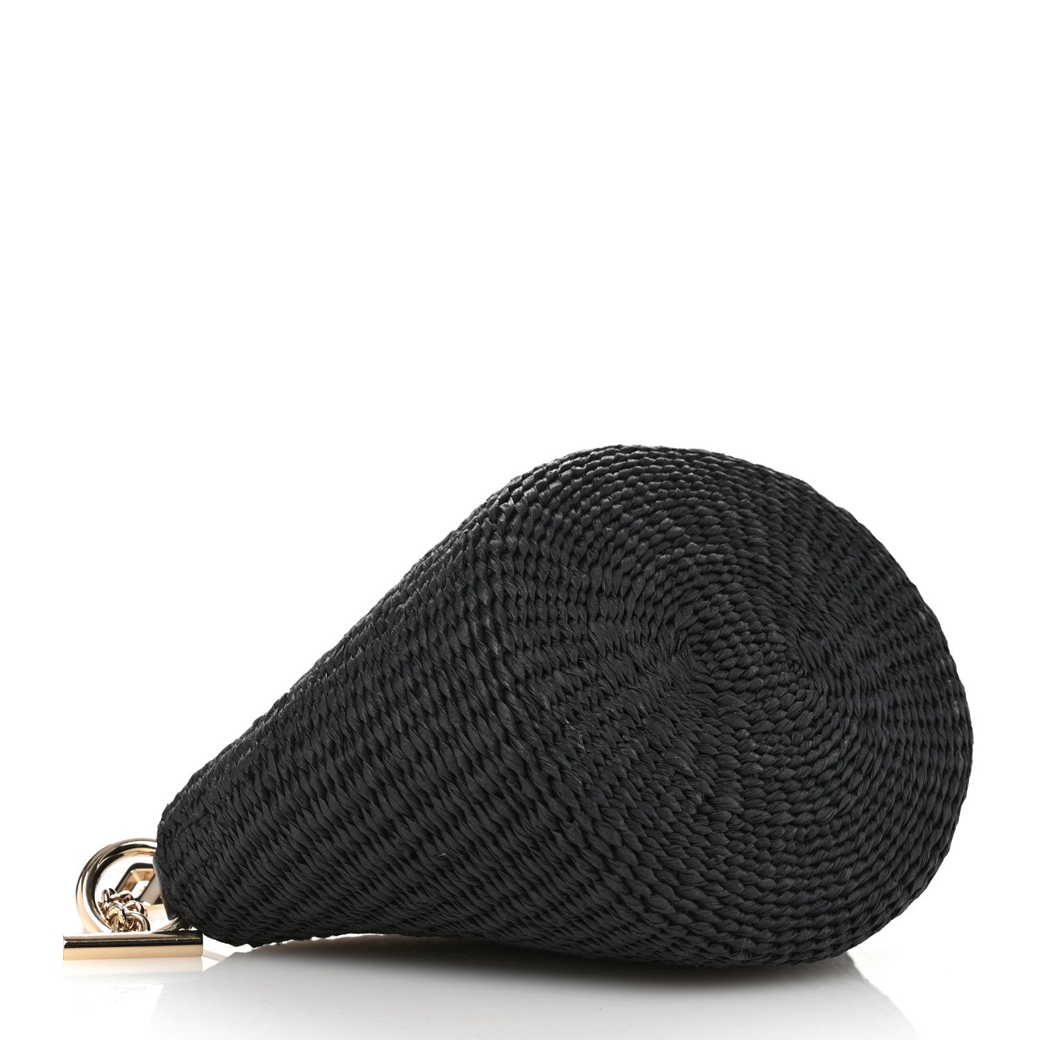 Chloe X MIFUKO Raffia Calfskin Mini Chain Basket Black 4 of 9