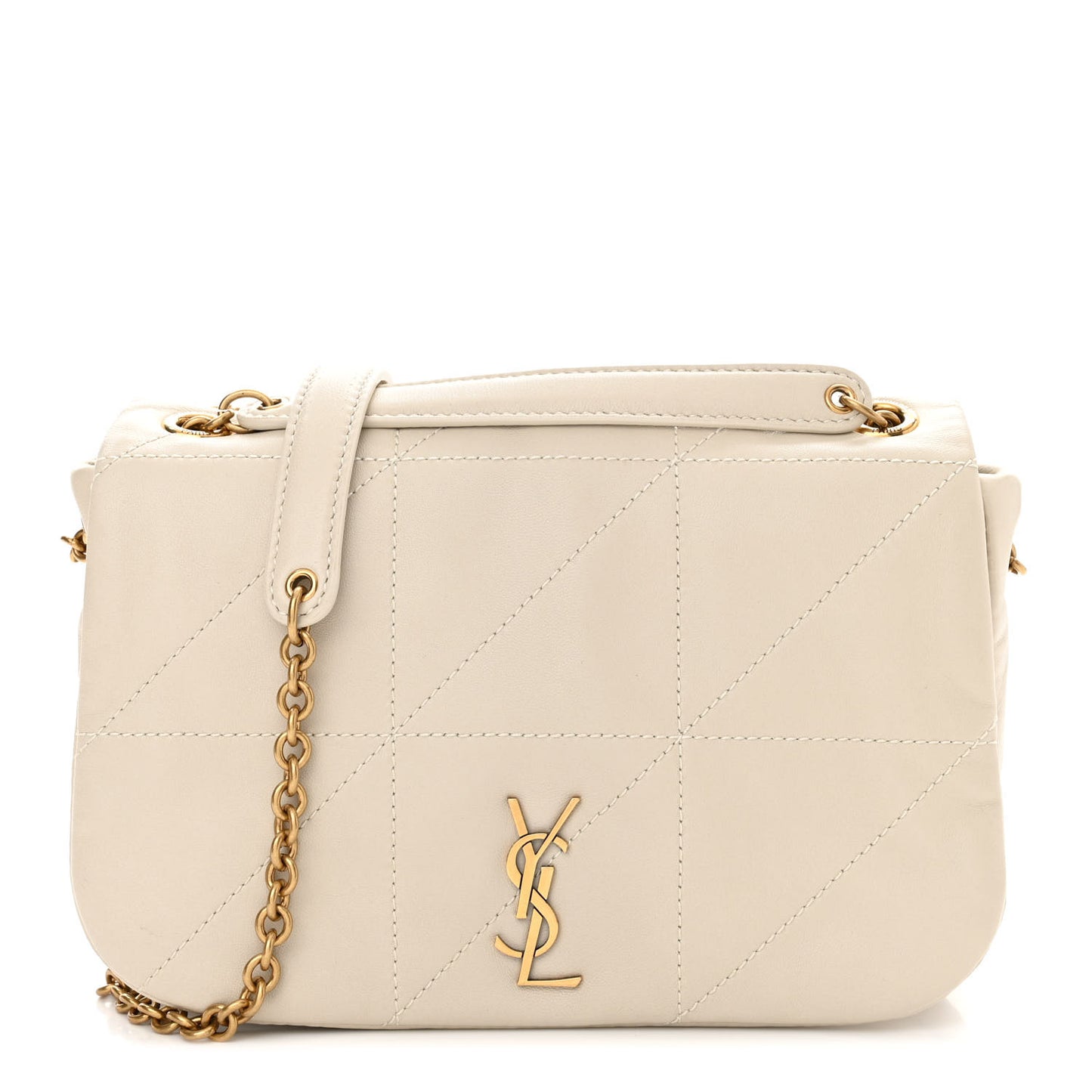 Lambskin Matelasse Monogram Mini Jamie 4.3 Blanc Vintage