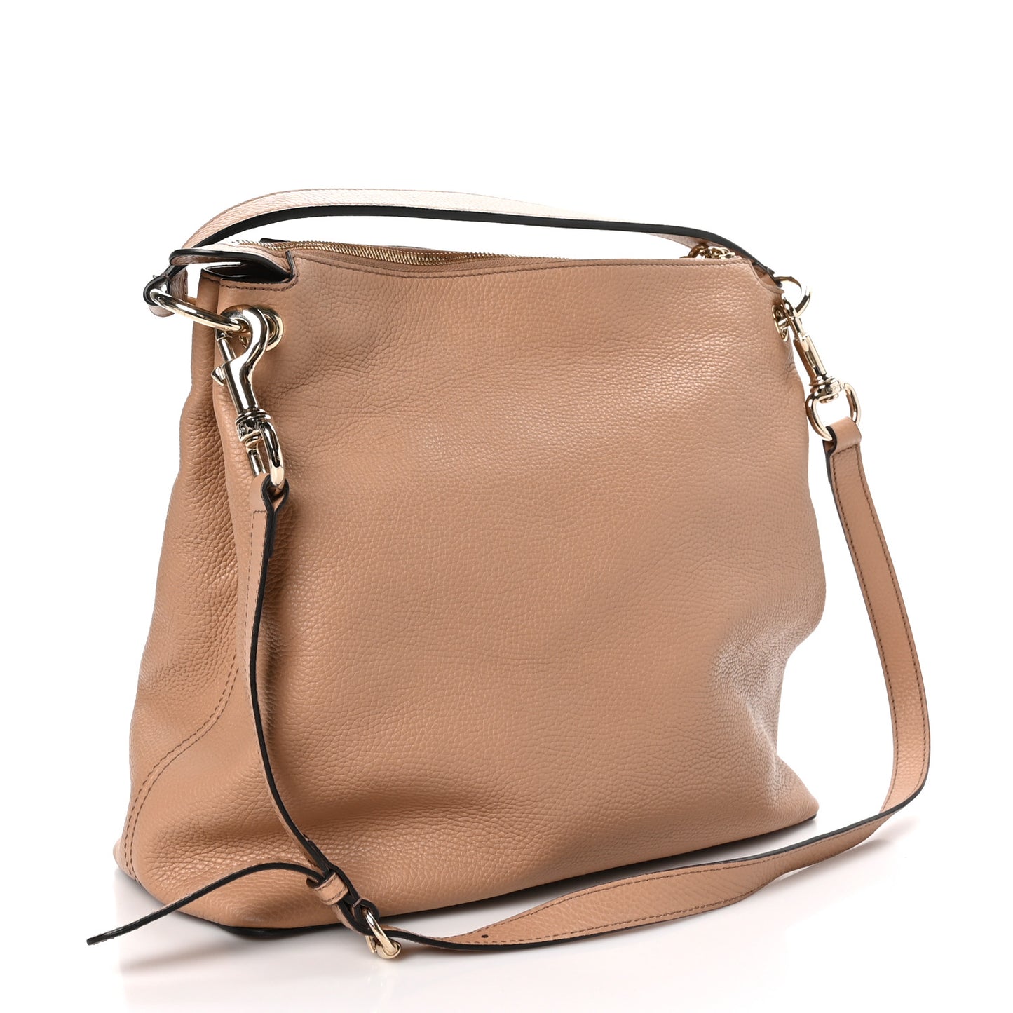 Pebbled Calfskin Large Soho Hobo Camelia