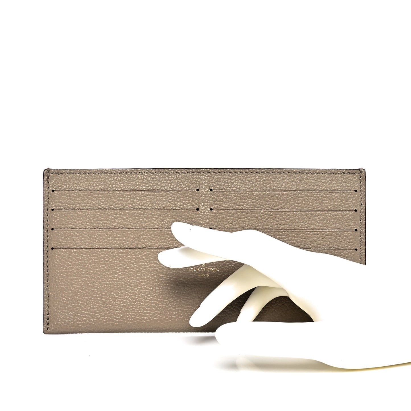 Calfskin Felicie Chain Wallet Card Holder Insert Tourterelle