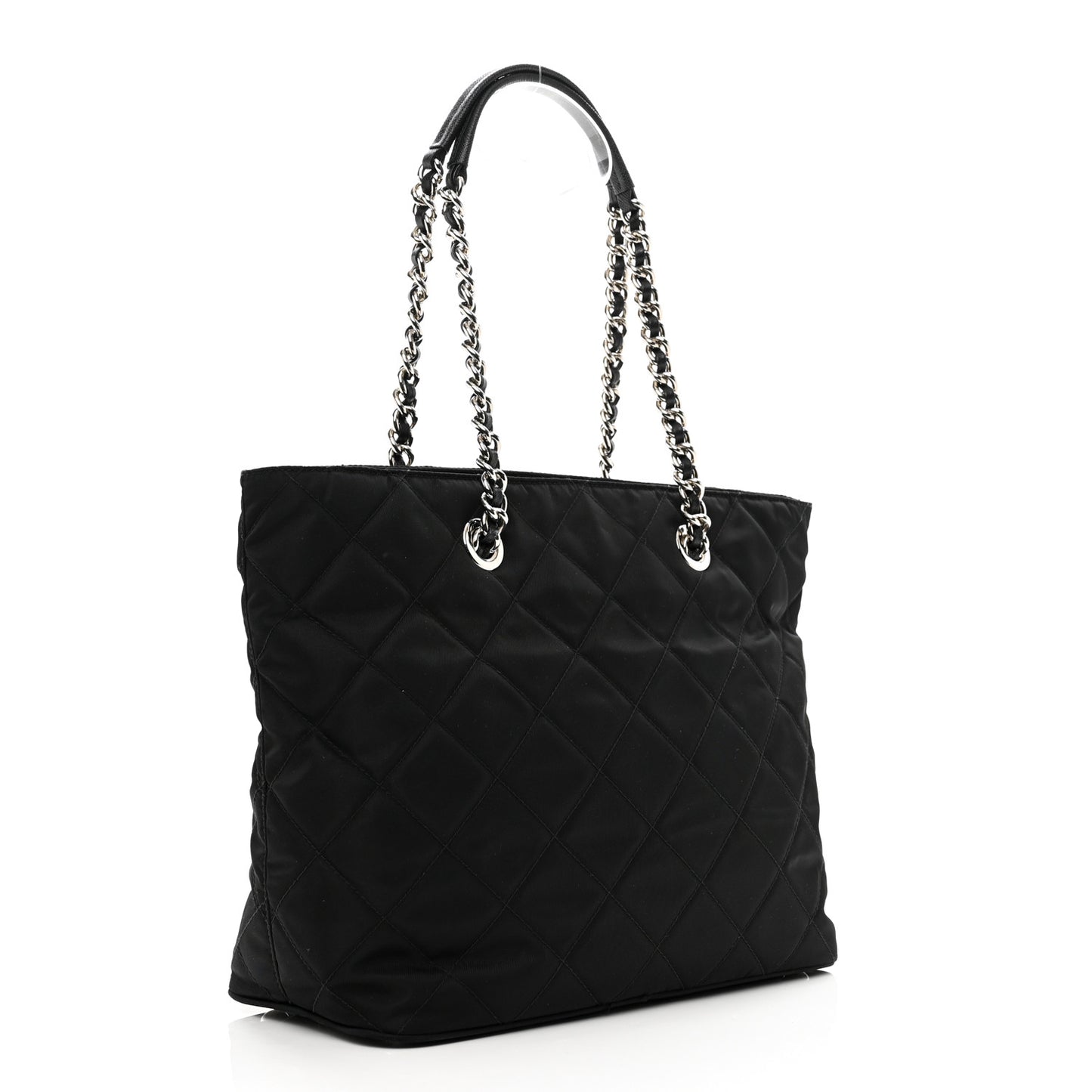Nylon Tessuto Impuntu Quilted Tote Black