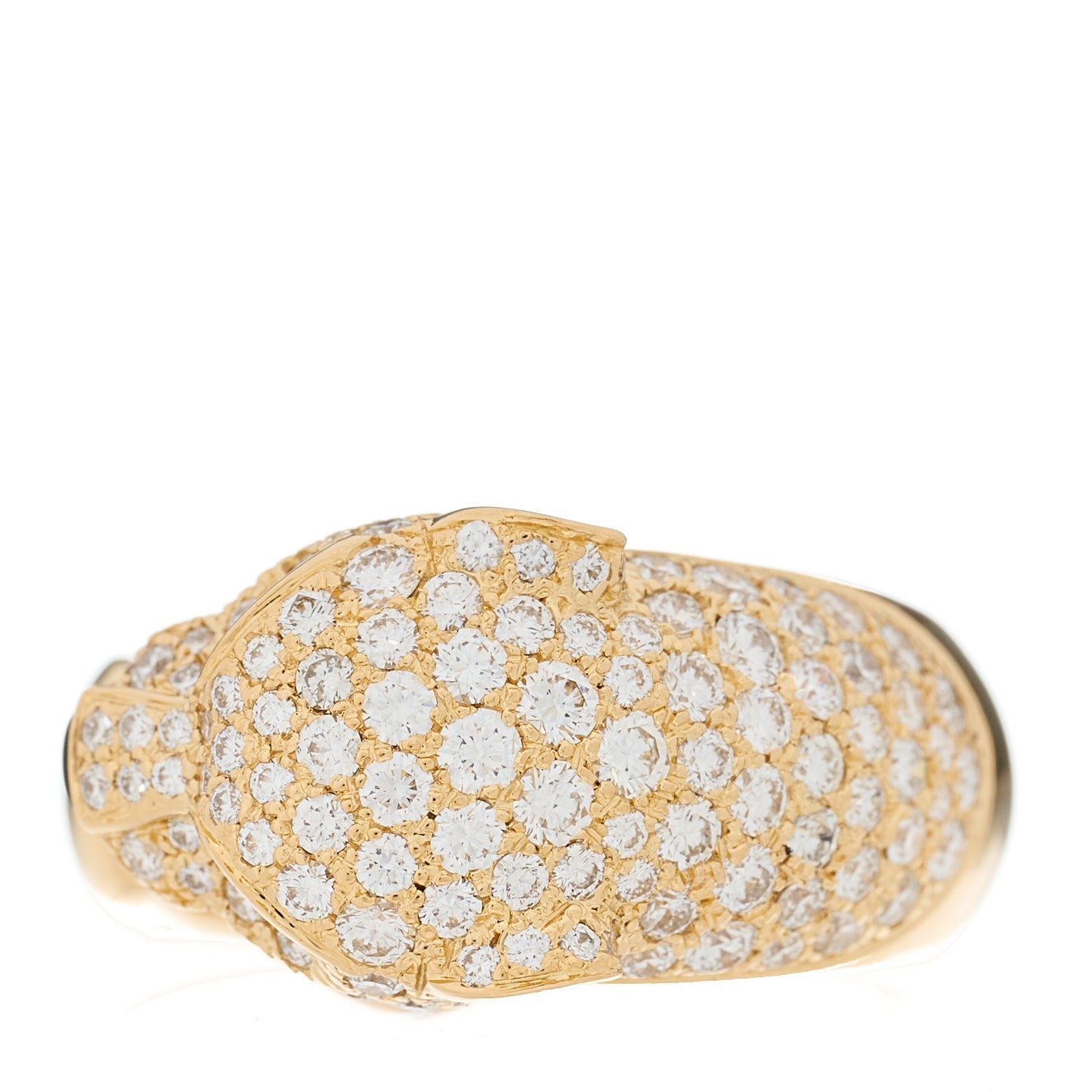18K Yellow Gold Diamond Tsavorite Onyx Panthere De Cartier Band Ring 48 4.5