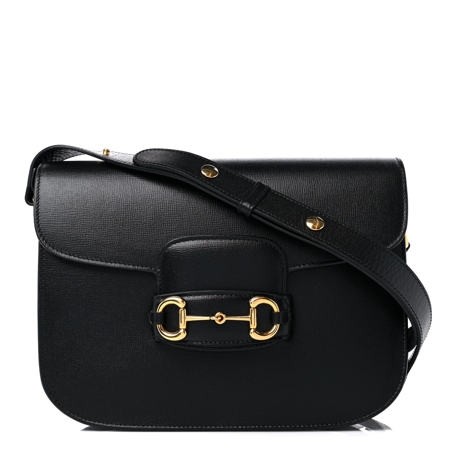 Gucci Azalea Calfskin Horsebit 1955 Shoulder Bag Black 1 of 10