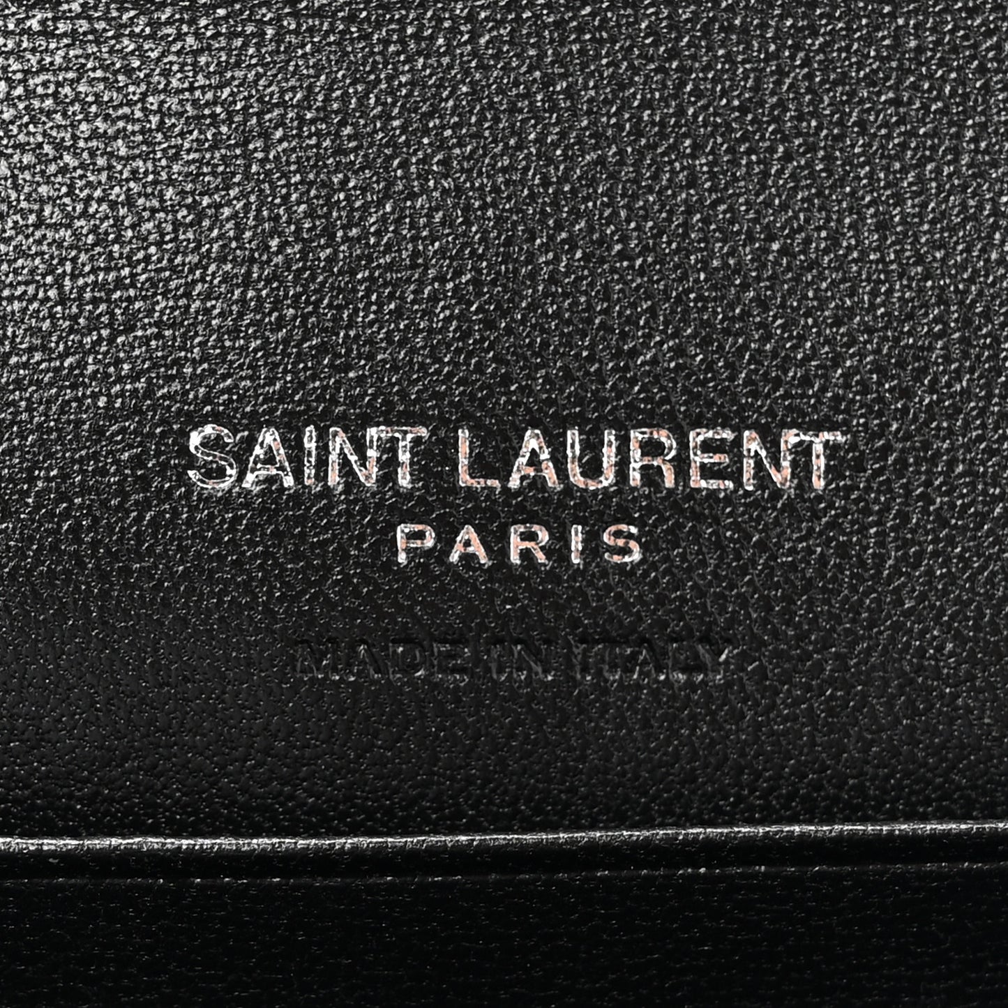 Calfskin Lambskin Snakeskin Embossed Small Monogram Envelope Wallet Black White