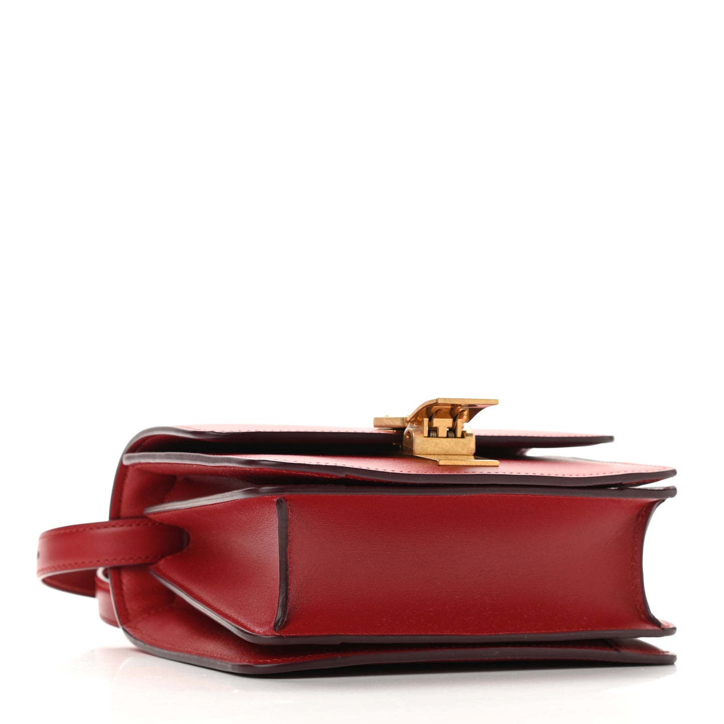 Smooth Calfskin Small Classic Box Flap Bag Red