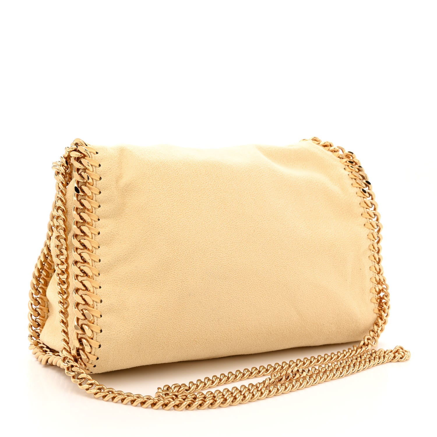 Stella McCartney Shaggy Deer Falabella Mini Fold Over Tote Pastel Yellow 3 of 9