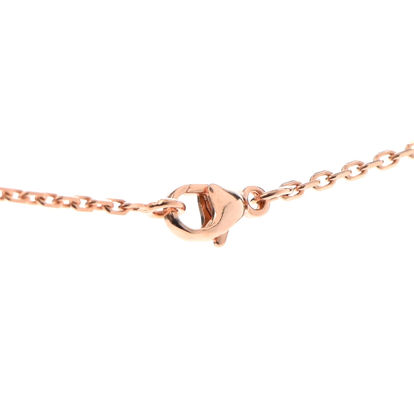 Lacquered Rose Gold Mini Pop H Pendant Necklace White