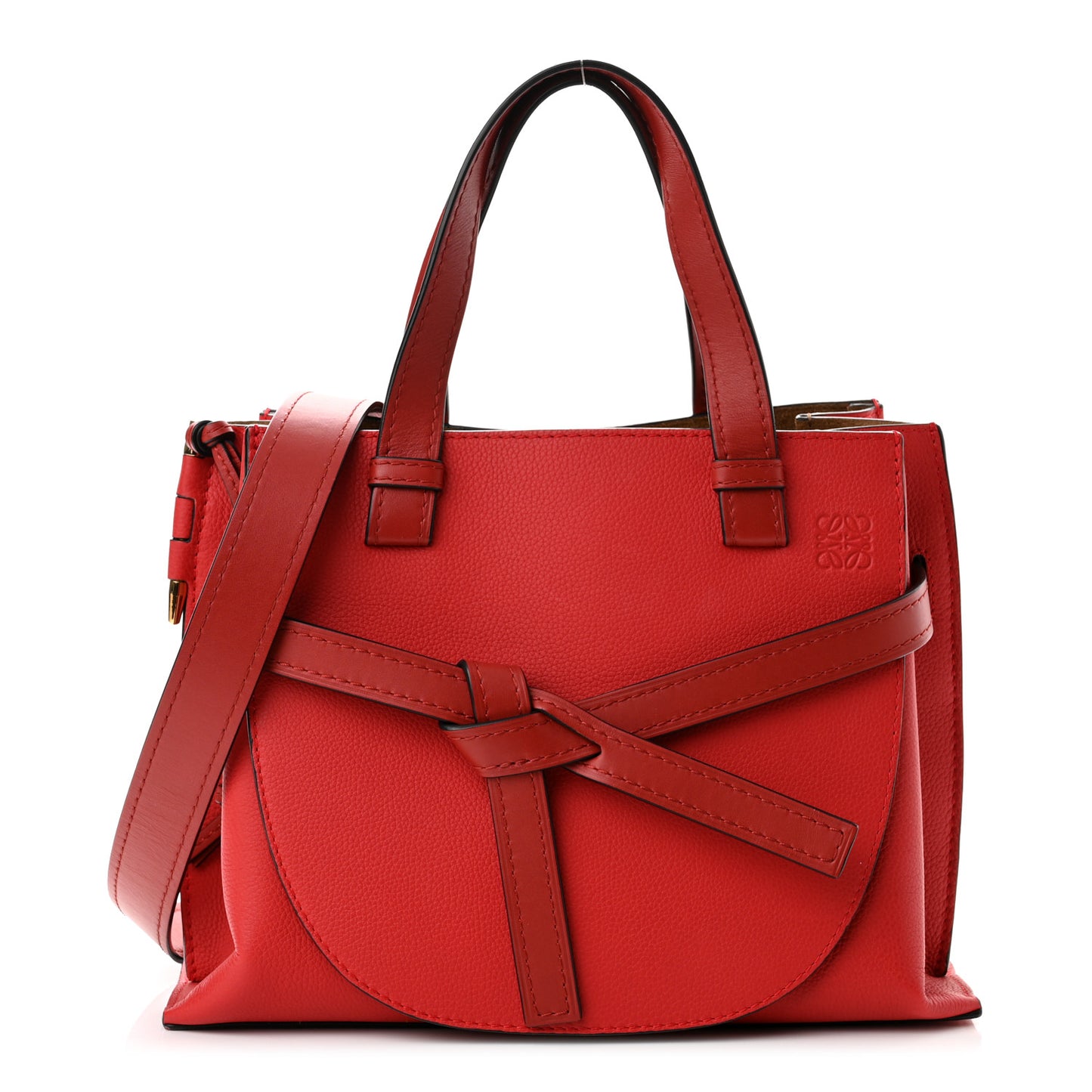 Calfskin Small Gate Tote Scarlet Red