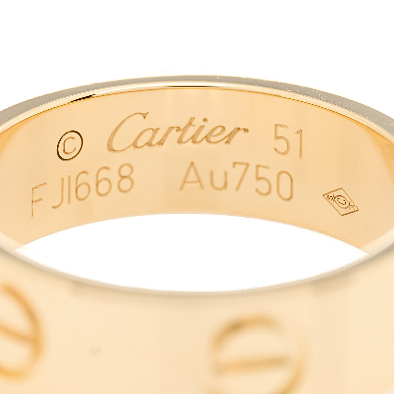 18K Yellow Gold 5.5mm LOVE Ring 51 5.75