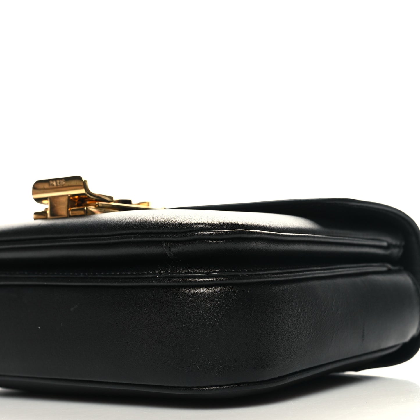 Shiny Calfskin Small C Bag Black