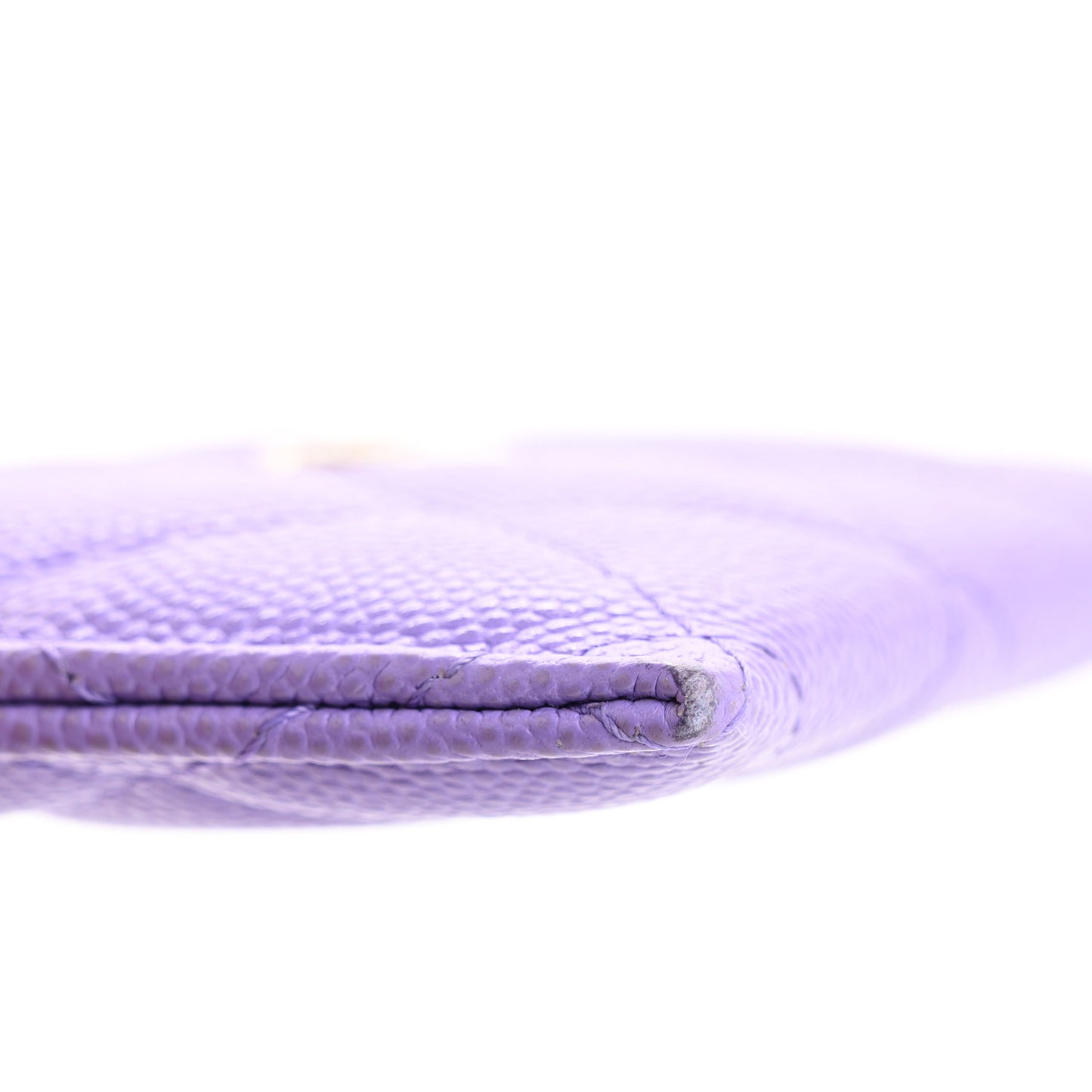 Caviar Quilted Card Holder Purple