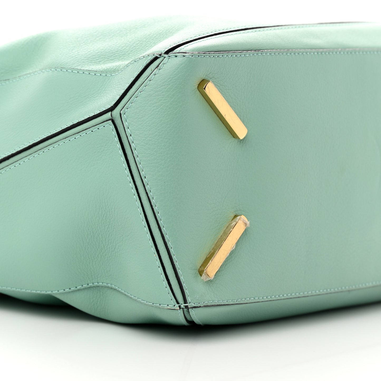 Calfskin Medium Puzzle Bag Sea Water Green
