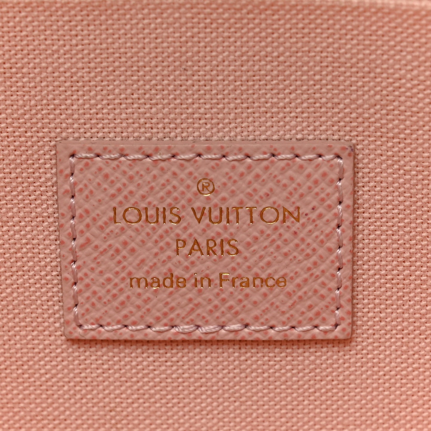Damier Azur Pochette Felicie Chain Wallet Rose Ballerine
