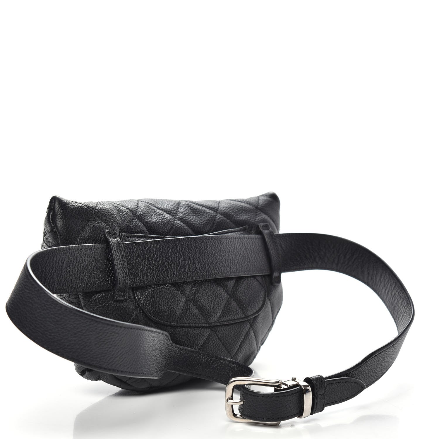 Chanel Grained Calfskin Quilted Waist Belt Bag Black 3 of 10