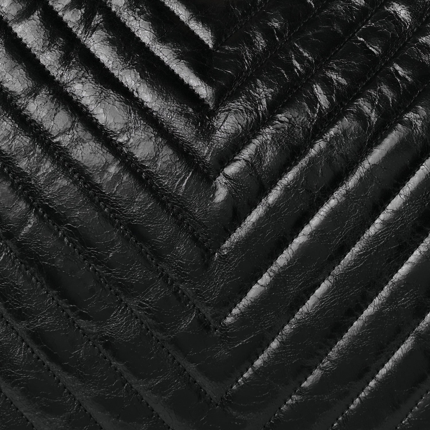 Chanel Aged Calfskin Chevron Quilted Shopping Tote Black 8 of 9