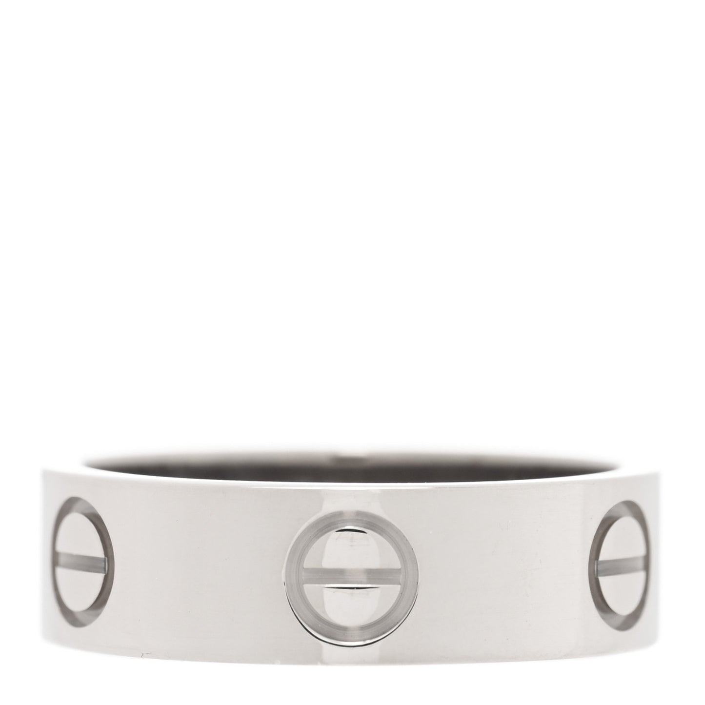 18K White Gold 5.5mm LOVE Ring 52 6