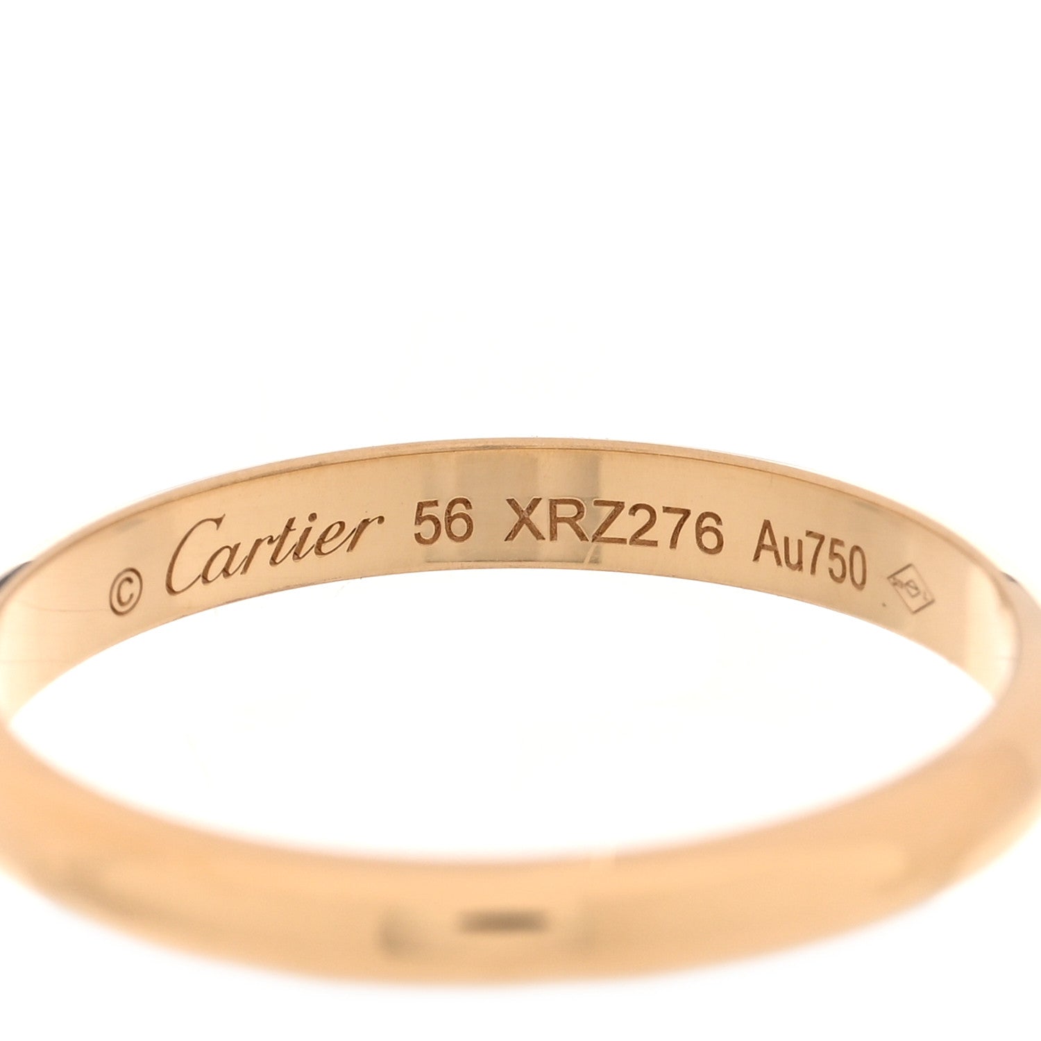 Cartier 18K Yellow Gold 2.5mm 1895 Wedding Band Ring 56 7.5 4 of 5
