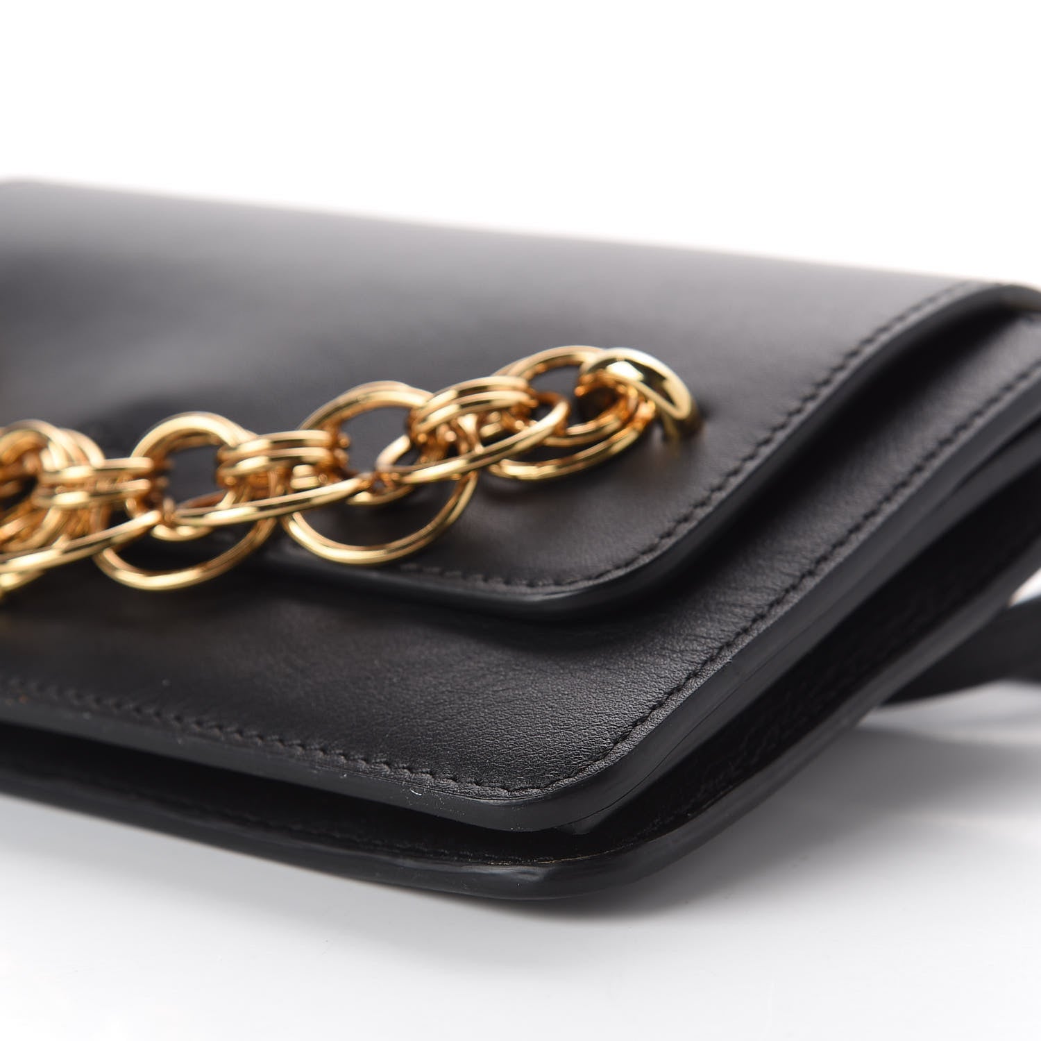 Chloe Smooth Calfskin Drew Bijou Clutch Black 7 of 11