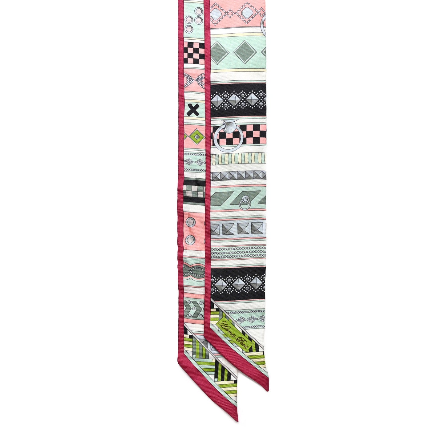 Silk Colliers De Chiens Twilly Rose Vif Vert De Eau Rose