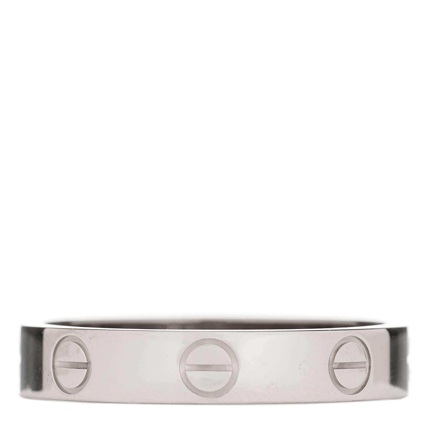 18K White Gold 3.5mm LOVE Wedding Band Ring 54 6.75