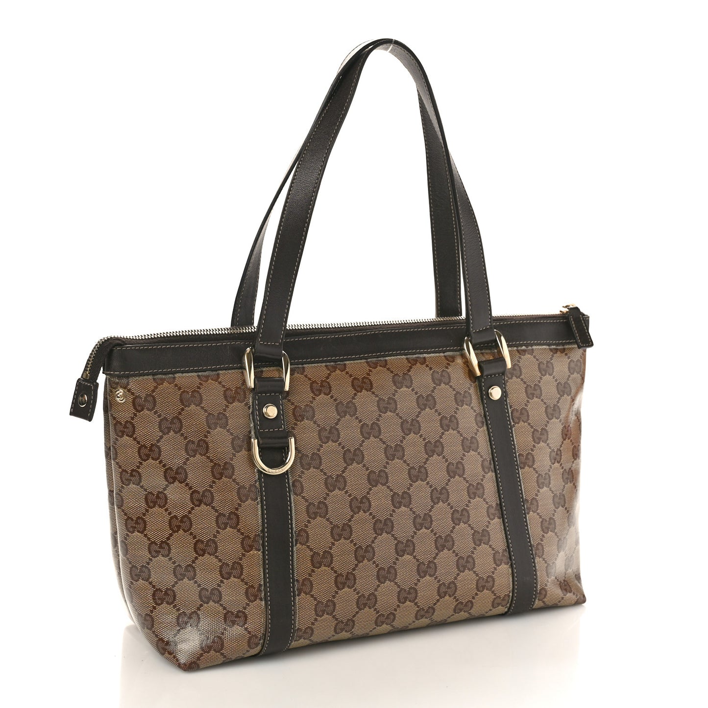 Monogram Medium Abbey Tote Dark Brown