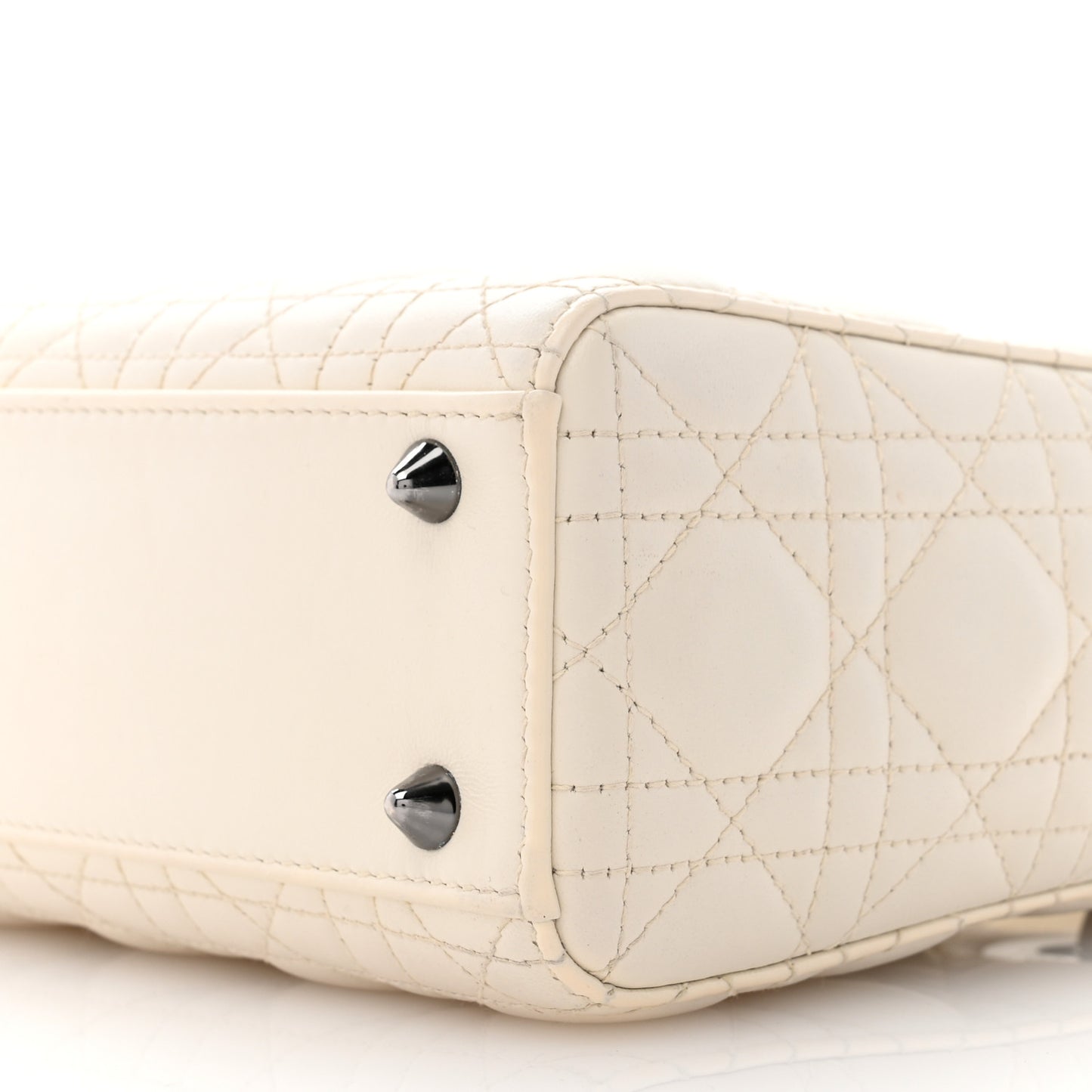 Lambskin Cannage Small My ABCDior Lady Dior White