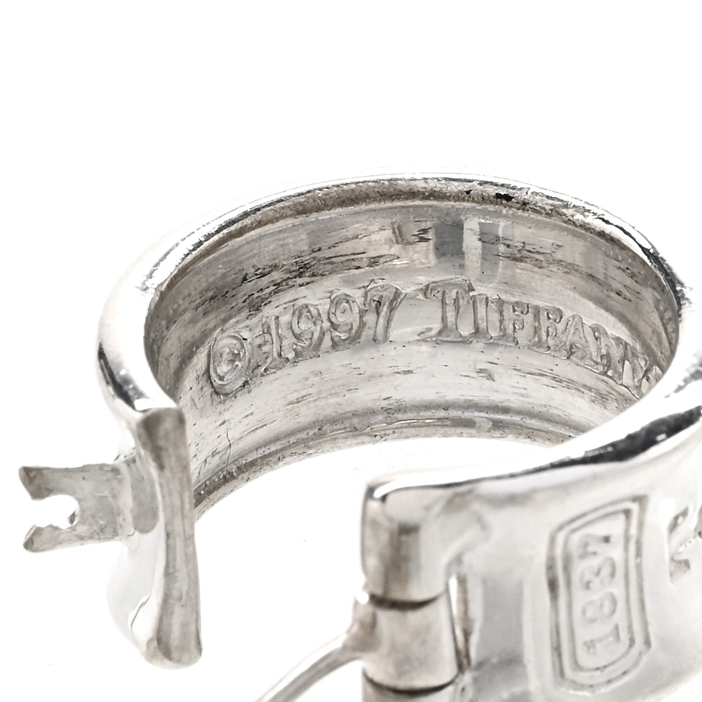 Sterling Silver Wide 1837 Hoop Earrings