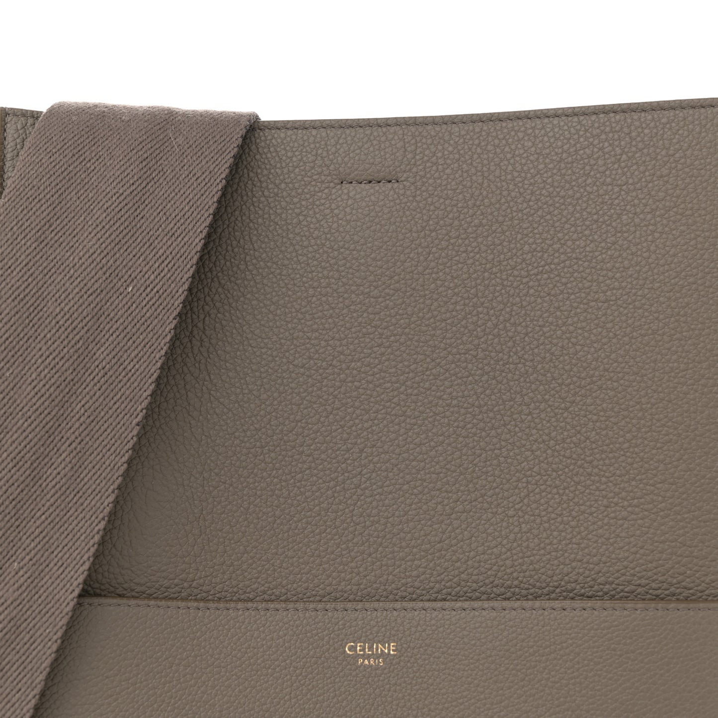 Soft Grained Calfskin Sangle Bucket Bag Taupe