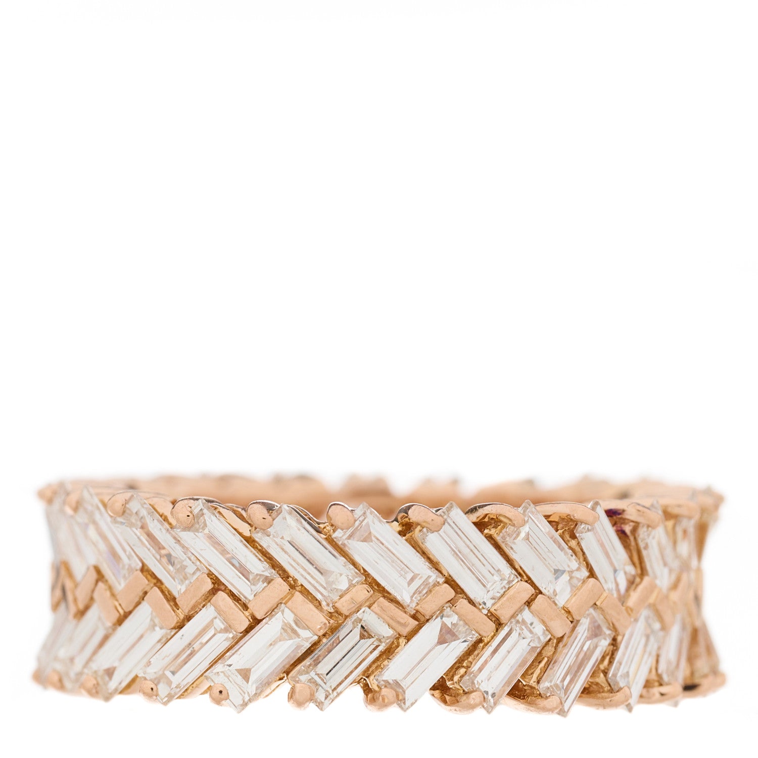 Anita Ko 18K Rose Gold Diamond Zipper Ring 49 5 1 of 4