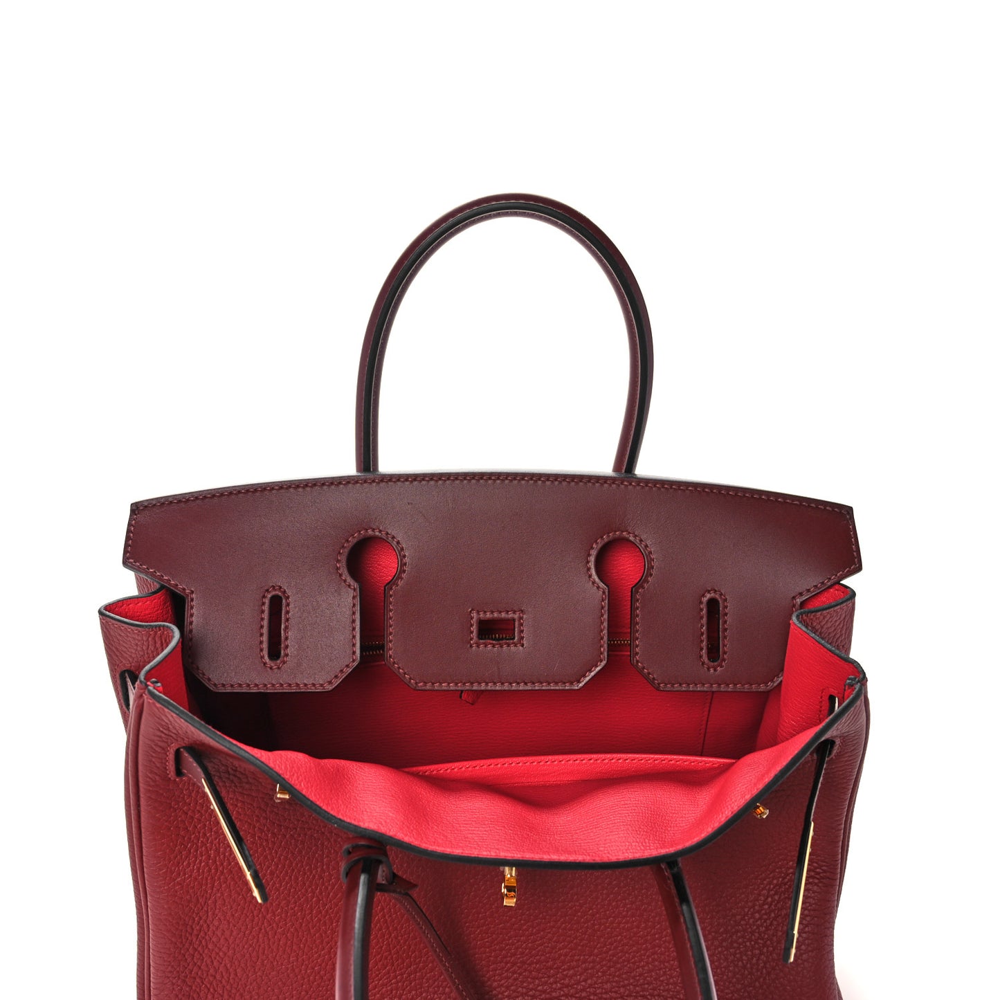 Taurillon Clemence Sombrero Birkin 30 Rouge H