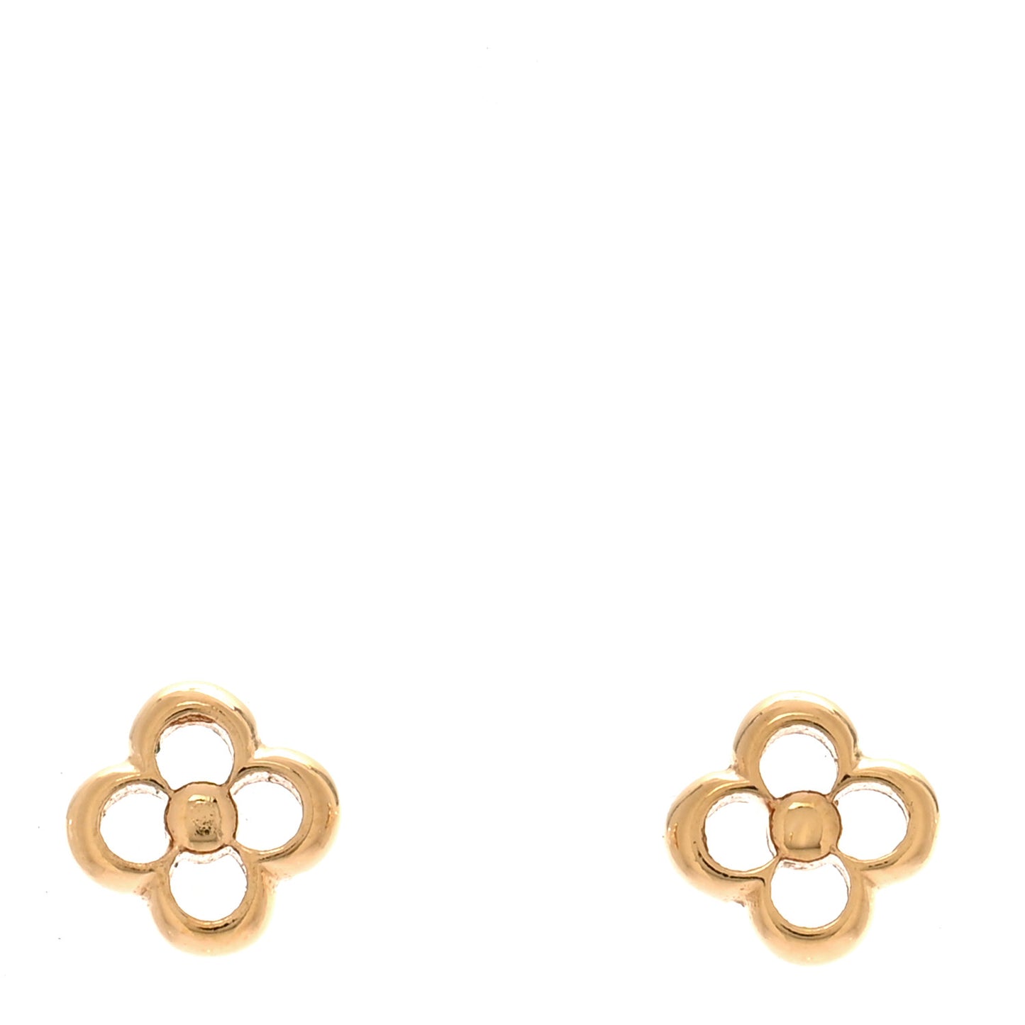 Brass Flower Full Stud Earrings Gold