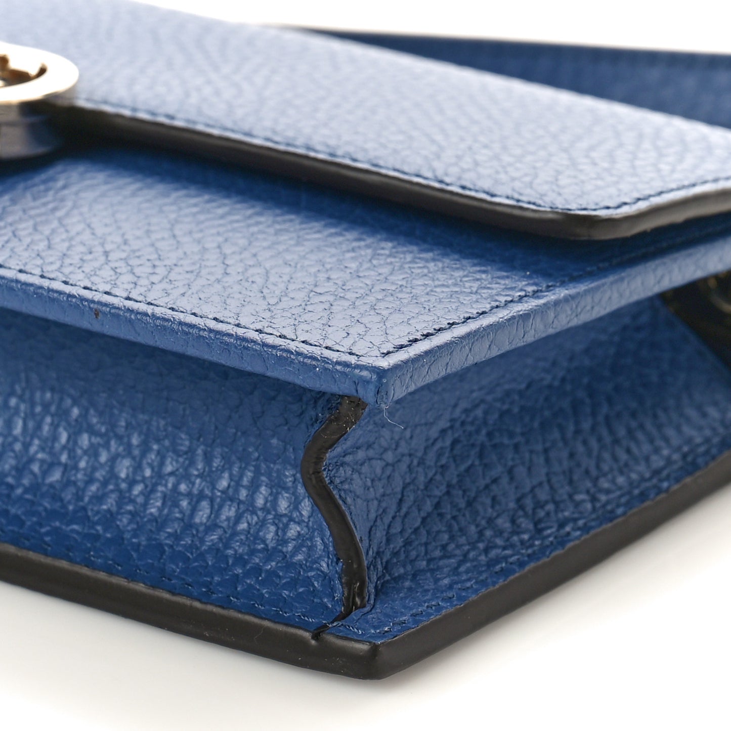 Dollar Calfskin Interlocking G Chain Wallet Caspian