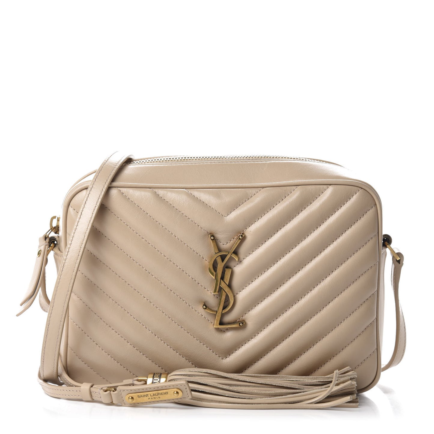 Calfskin Matelasse Monogram Lou Camera Bag Crema Soft