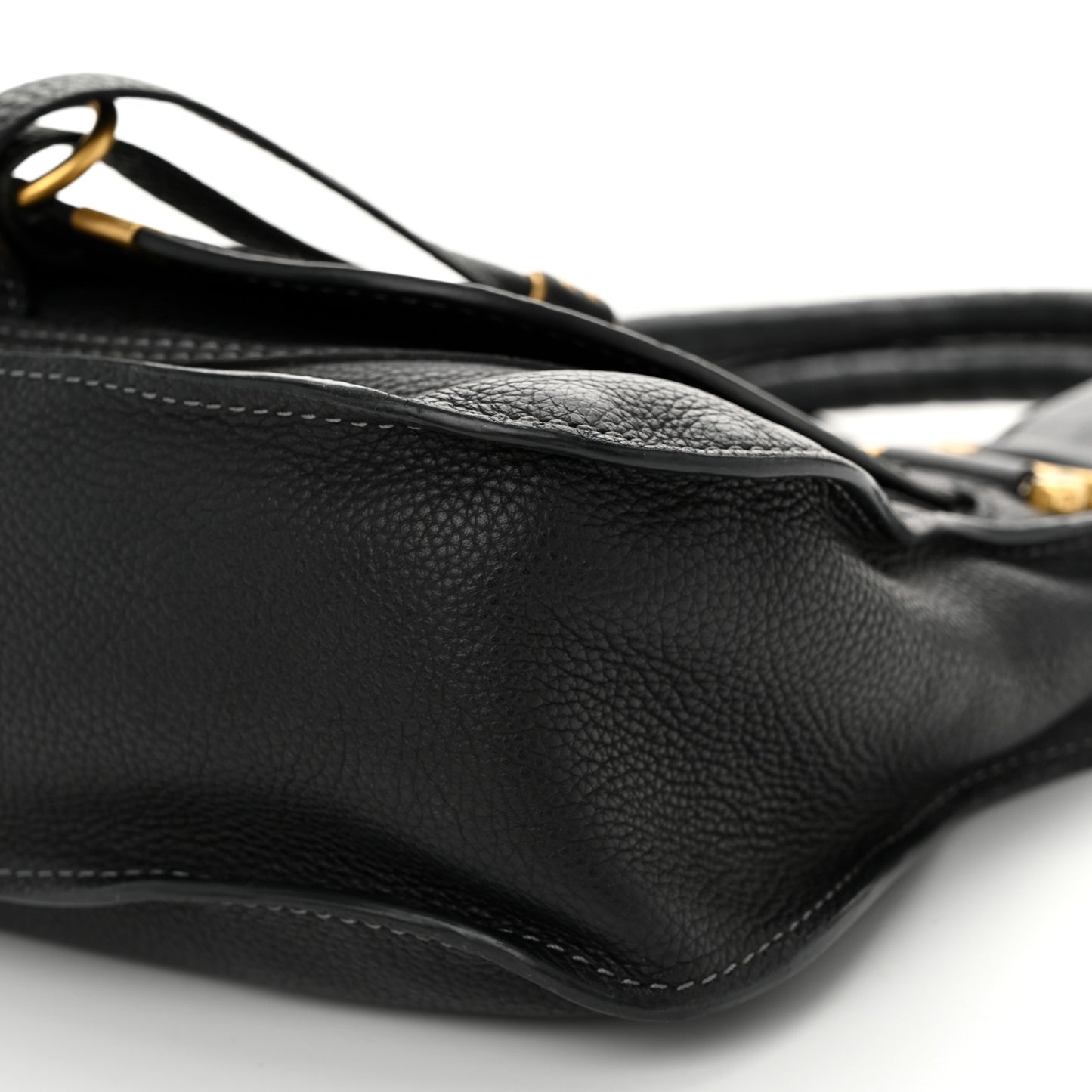 Calfskin Small Marcie Satchel Black