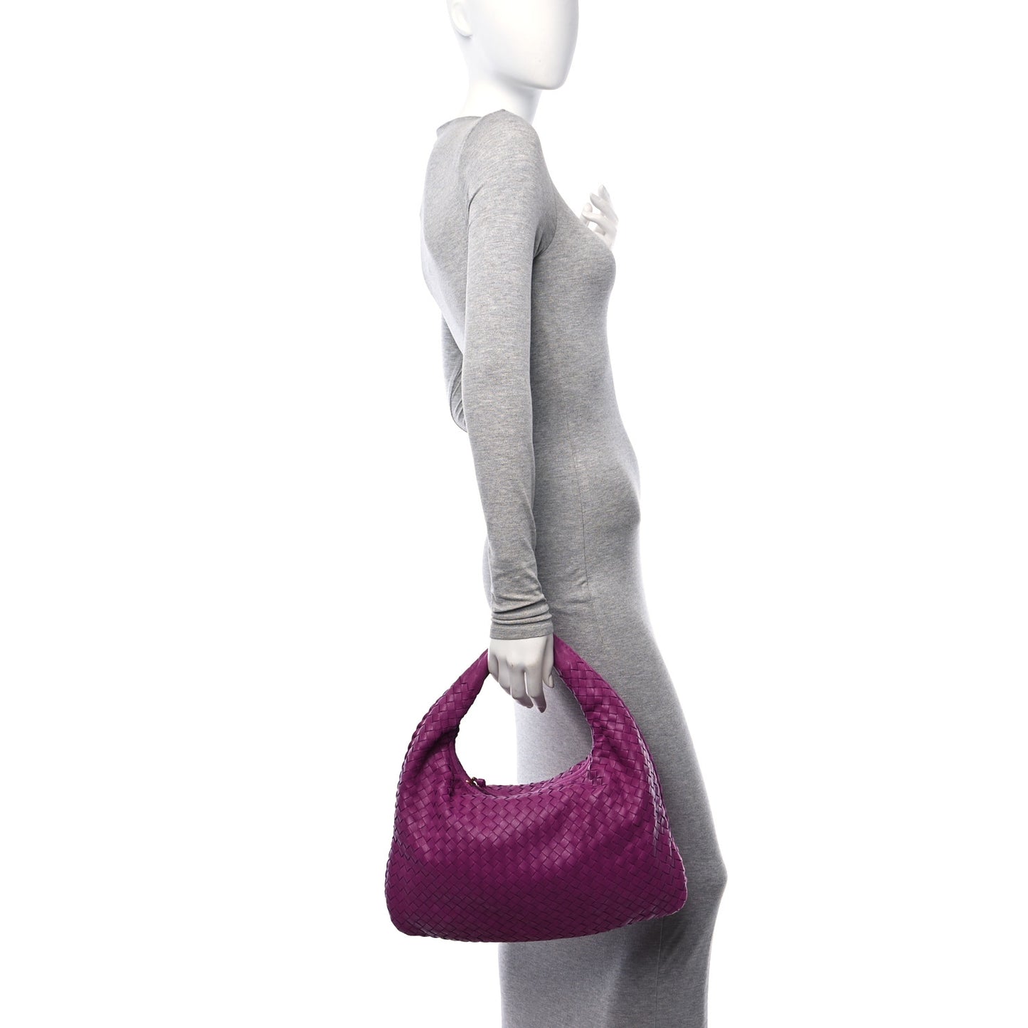Nappa Intrecciato Medium Veneta Hobo Twilight