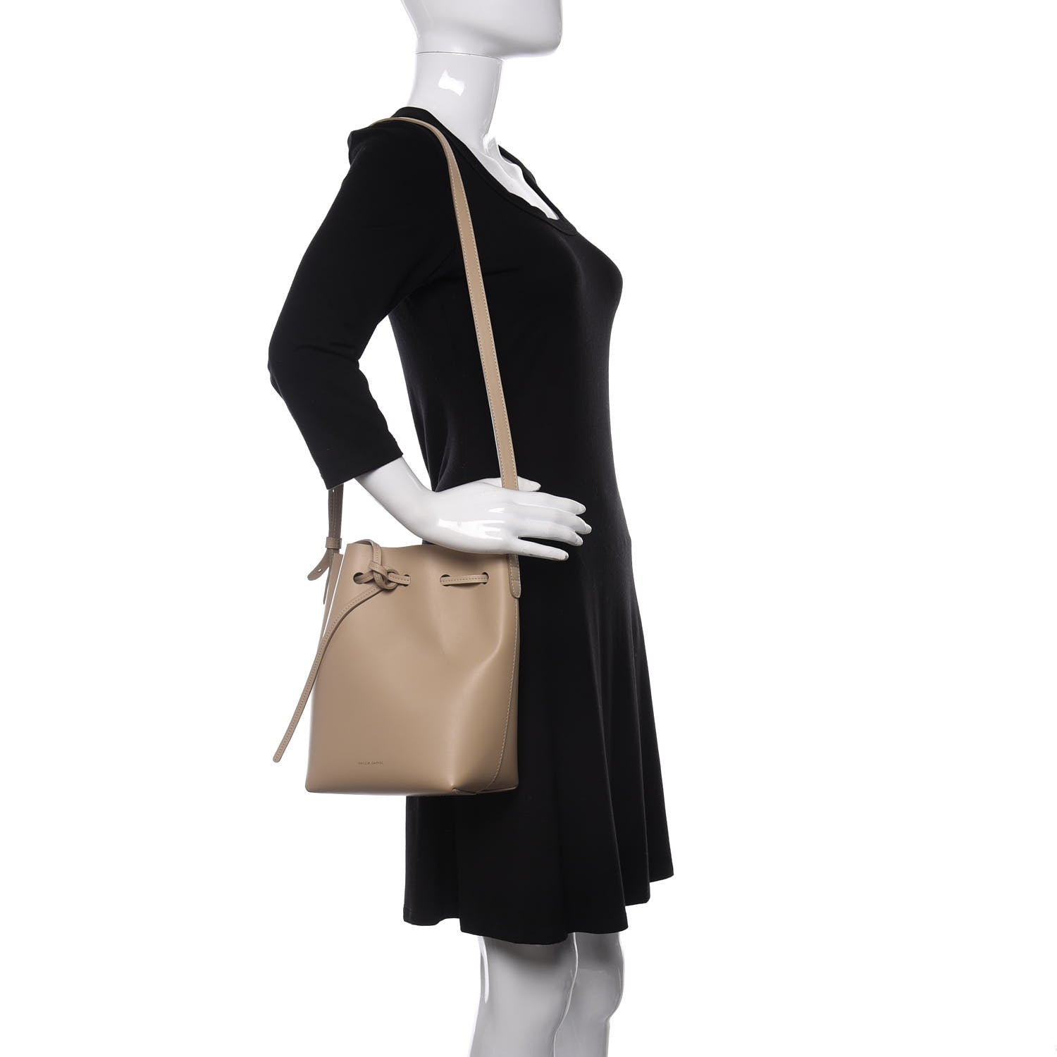 Mansur Gavriel Calfskin Mini Bucket Bag Sand 2 of 9