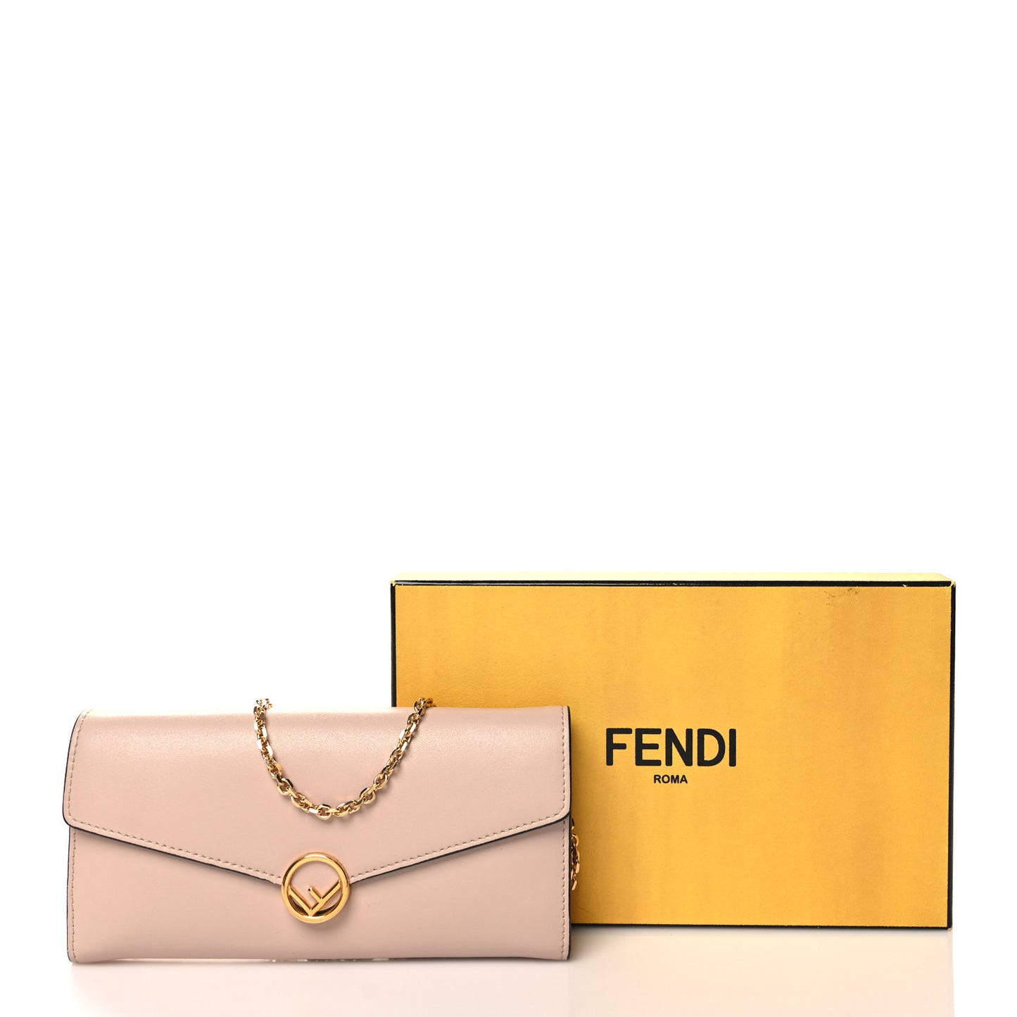 Vitello Cruise F is Fendi Continental Envelope Wallet on Chain Light Rose